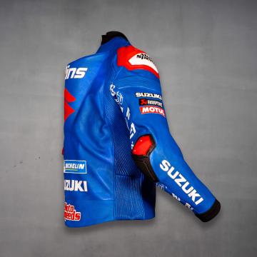 blue suzuki motorcycle jacket