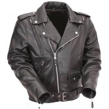 Classic Motorcycle Leather Jacket Men