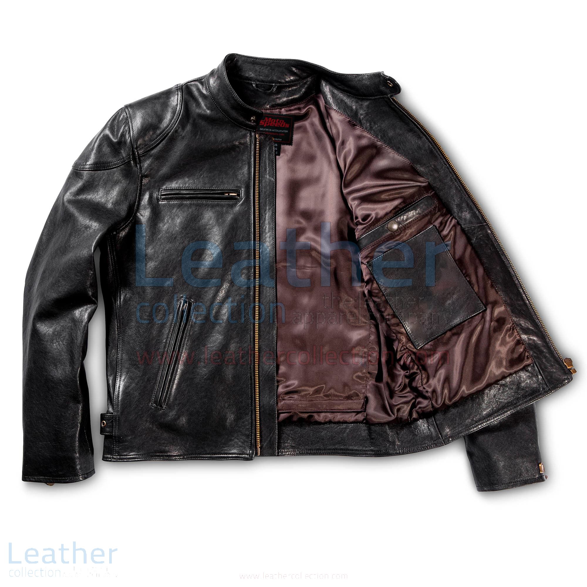 Black Cafe Racer Leather Jacket – Cafe Racer Gear | Shop